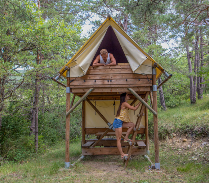 Location - Tente Standard "Bivouac" 5M² - 1 Chambre - Sans Sanitaire - Camping Les Hauts de Rosans