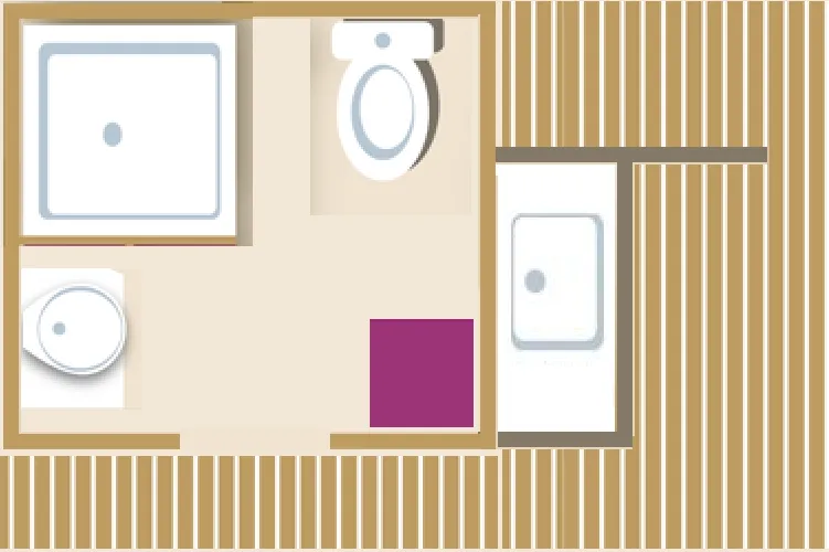 Cabane Insolite "Hobbit" 10M² - Chambre 3/4 Pers + Clim + Terrasse + Espace Repas + Sanitaire Privé