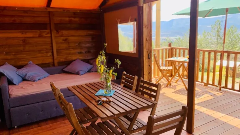 Lodge Confort "Paillotte" 35M² - 2 Chambres + Sanitaire - Terrasse Couverte