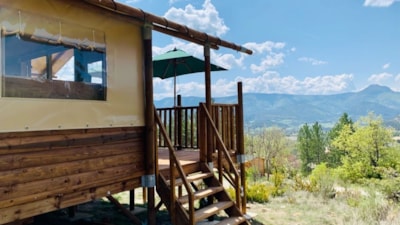 Lodge Confort "Paillotte" 35m² - 2 bedrooms + private facilities - covered terrace