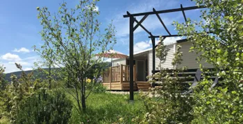 Mietunterkunft - Mobilheim Premium "Patio" 37M² - 2 Zimmer-2 Tv / 2 Badezimmer / Geschirrspüler ++  Eigener Garten - Flower Camping Les Hauts de Rosans