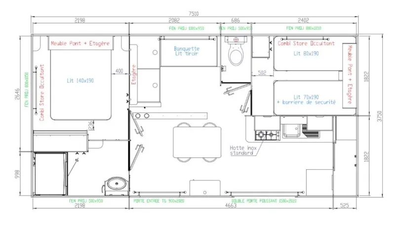 Mobil-Home Premium "Evo" 29M² - 2 Chambres - Clim - Lv - Four Combiné - Terrasse Ombragée