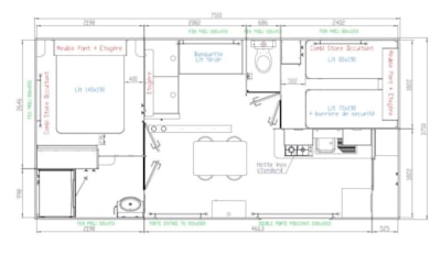 Mobil-home Premium +*CLIM* "EVO" 29m² - 2 bedrooms - LV - Combined oven - Shaded terrace