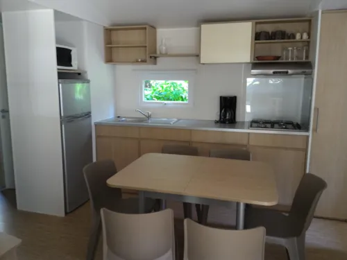 Mietunterkunft - Mobilheim 3 Zimmer Klimaangle - image n°2 - Camping Les Sables