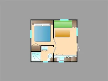 Mietunterkunft - Mobil-Home (0-7 Jahre, 16M²) - Camping Tohapi - Le Parc de la Fecht