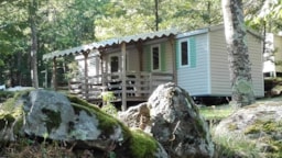 Alojamiento - Mobilhome 2 Habitaciones - Terraza Cubierta - Camping Les Rives de l'Ardèche