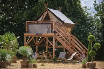 Mietunterkunft - Zelt Auf Stelzen - Camping Les Rives de l'Ardèche