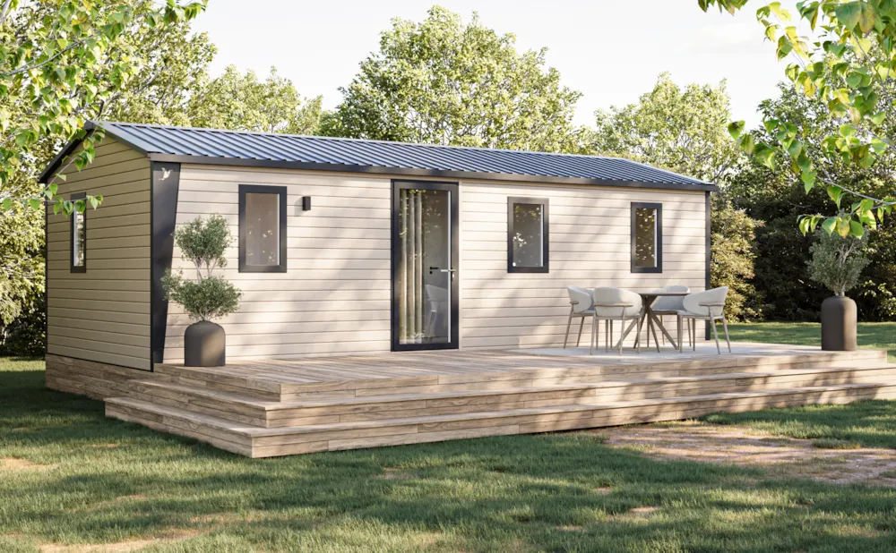 Location - Nest 33.3 Mobil Home 3 Chambres 34 M2 Modele 2025 - Camping Les Rives de l'Ardèche