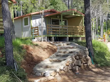 Mietunterkunft - Genet - Clim + Tv Hütte 21.5M² + Tv - Camping Ushuaïa Villages les Pins d'Ucel