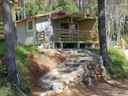 Huuraccommodatie(s) - Genet - Chalet 21.5M² + Tv - Camping Ushuaïa Villages les Pins d'Ucel