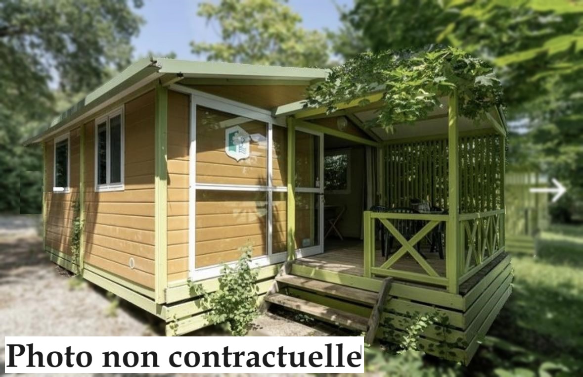 Location - Mimosa - Chalet 27M² + Tv - Camping Les Pins d'Ucel