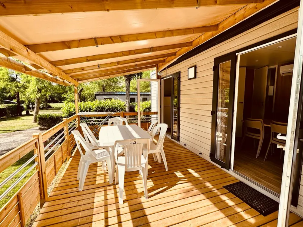 Location - Mobil-Home Louisiane 33 M² Clim Télévision 6 Places 2 Chambres - Camping Mazet-Plage