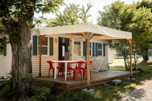 Huuraccommodatie(s) - Stacaravan Cottage  - 31M² - 2 (Slaap)Kamers - Airconditioning - image n°1 - Camping Aloha Plage****