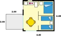 Bungalow Toilé Caraïbe (Sans Sanitaires)