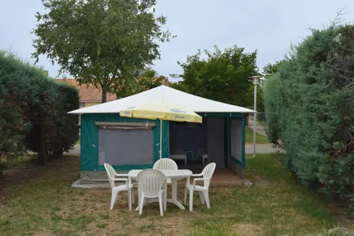 Mietunterkunft - Canvas Bungalow Caraïbe - image n°2 - Camping La Rouvière Les Pins