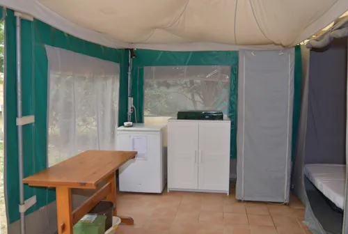 Mietunterkunft - Canvas Bungalow Caraïbe - image n°3 - Camping La Rouvière Les Pins
