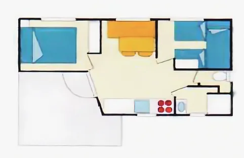 Mietunterkunft - Bungalow-Mobil - image n°10 - Camping La Rouvière Les Pins