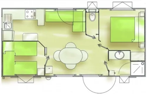Accommodation - Louisiane Savanah Air-Conditioning + Tv - image n°8 - Camping LE CARPENTY