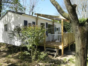 Mietunterkunft - Mh Loft 4 Pers. Überdachte Terrasse + Tv - Camping LE CARPENTY