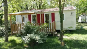 Locatif - MH Louisiane 3 Ch slaapkamers airconditioning + TV - Camping LE CARPENTY