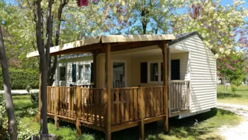 Mietunterkunft - Lousiane Premium Terrasse Tv - Camping LE CARPENTY