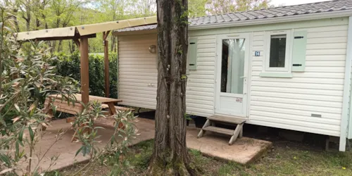 Mietunterkunft - Mh 4 Pers. Le Rétro + Terrasse - image n°5 - Camping LE CARPENTY