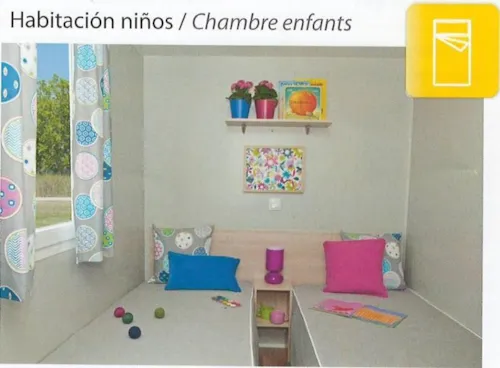 Location - Mobil Home Fidji - 27M²- 2 Chambres + Tv + Clim - image n°4 - Camping de la Plage