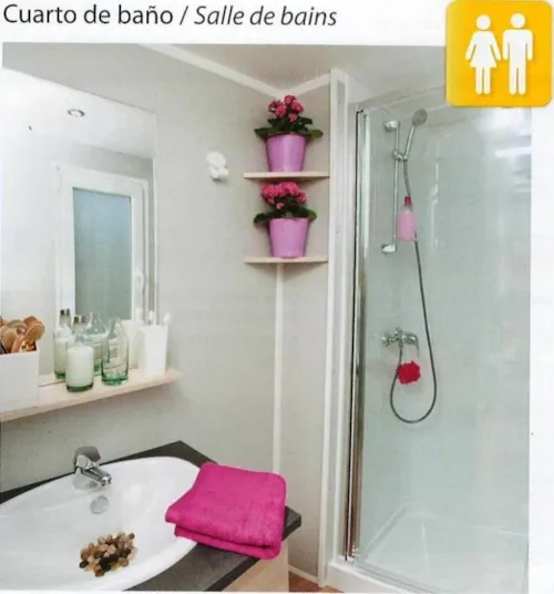 Location - Mobil Home Fidji - 27M²- 2 Chambres + Tv + Clim - image n°5 - Camping de la Plage
