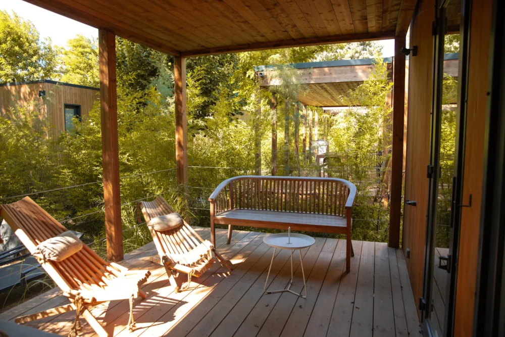 Location - Cabane D'arc Premium - 33M² - 2 Chambres - Rives d'Arc -  Hôtel de plein air