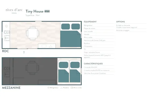 Accommodation - Tiny House 2 - 16M² (Without Toilet Block) - image n°2 - Rives d'Arc -  Hôtel de plein air