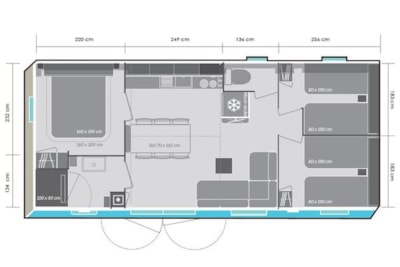 Mobile home PREMIUM air-conditioned 3 bedrooms S — 6
