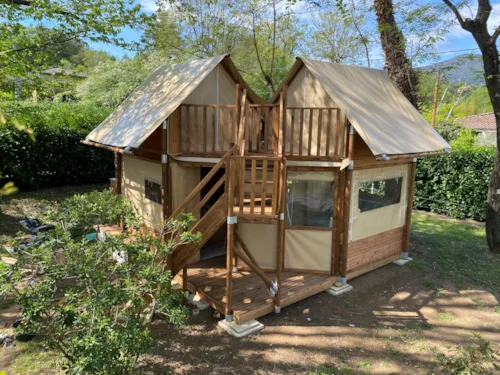 Huuraccommodatie(s) - Canvas And Wooden Hut - 2 Bedrooms - - image n°1 - Camping Castanhada