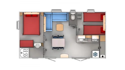 Location - Mobil Home 2 Chambres Evo Premium 29 - image n°8 - Camping Les Acacias