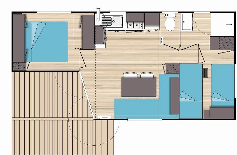 Mobil Home Sous Bois 2 Chambres O'hara Sb 784Ti