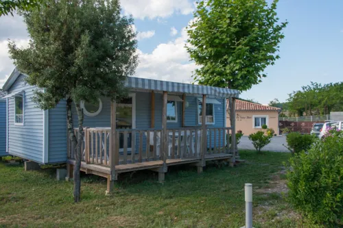 Location - Mobil Home  Kv 3 Chambres Tv Clim Premium + - image n°1 - Camping Le Sous-Bois Ardèche