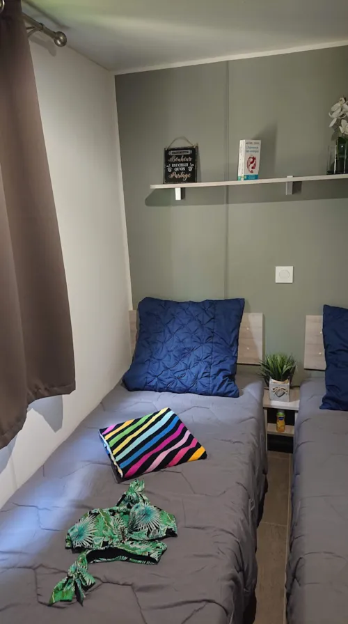 Location - Mobile Home Sous Bois  Trigano  3 Ch + Clim - image n°9 - Camping Le Sous-Bois Ardèche