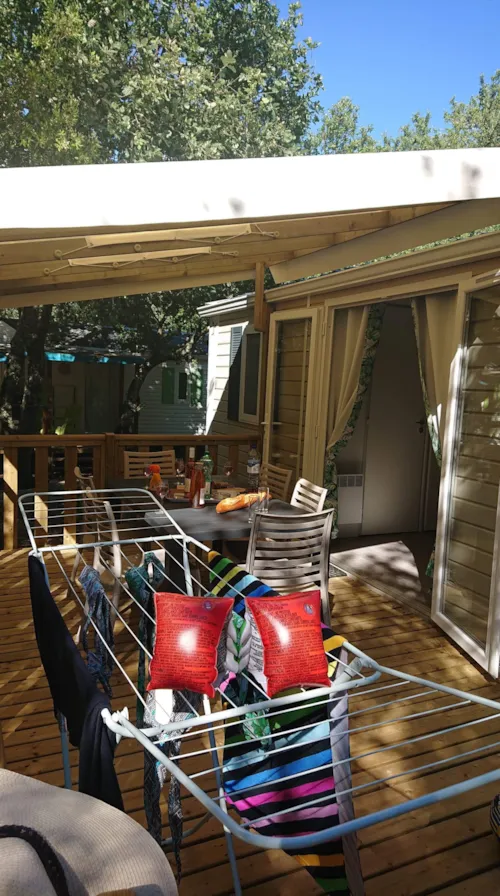 Location - Mobile Home Sous Bois  Trigano  3 Ch + Clim - image n°3 - Camping Le Sous-Bois Ardèche