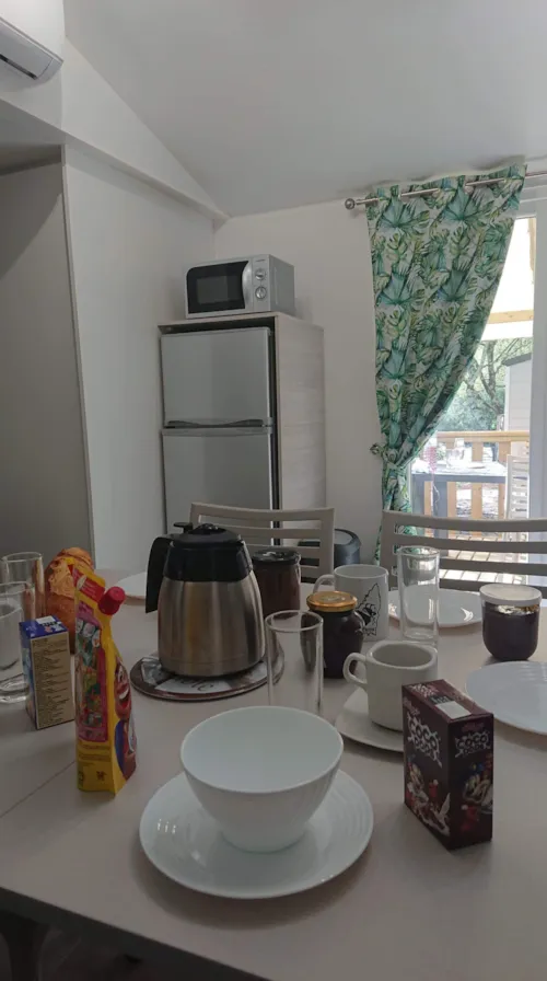 Location - Mobile Home Sous Bois  Trigano  3 Ch + Clim - image n°8 - Camping Le Sous-Bois Ardèche