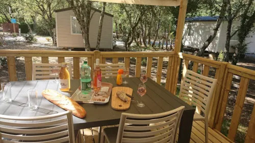 Location - Mobile Home Sous Bois  Trigano  3 Ch + Clim - image n°6 - Camping Le Sous-Bois Ardèche