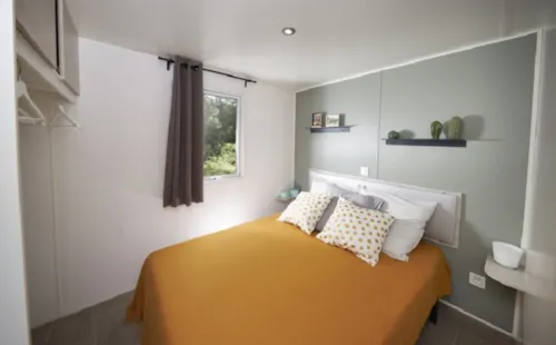 Huuraccommodatie(s) - Stacaravan 2 Slaapkamers, Evo29 + Airco - image n°3 - Camping Le Sous-Bois Ardèche
