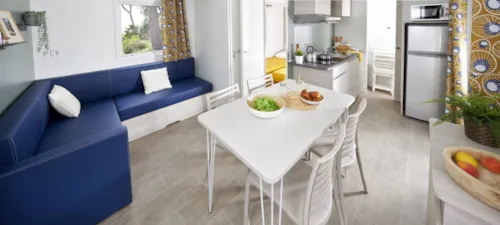 Huuraccommodatie(s) - Stacaravan 2 Slaapkamers, Evo29 + Airco - image n°7 - Camping Le Sous-Bois Ardèche