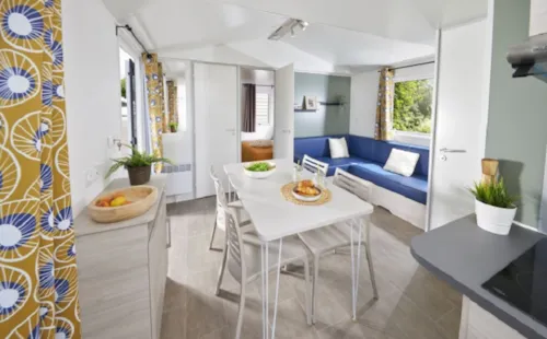 Huuraccommodatie(s) - Stacaravan 2 Slaapkamers, Evo29 + Airco - image n°9 - Camping Le Sous-Bois Ardèche