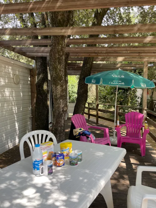 Location - Mobile Home Sous Bois  Pmr Irm N°18 2 Chambres - image n°9 - Camping Le Sous-Bois Ardèche