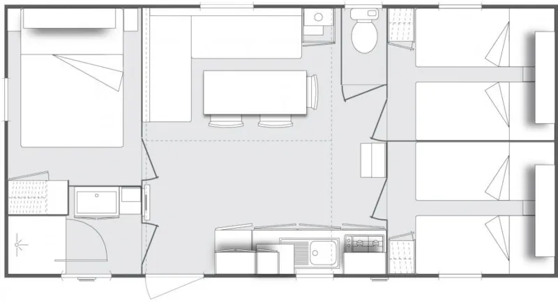 Mobil Home  Kv 3 Chambres Tv Clim Premium +