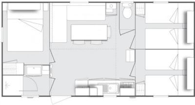 MOBIL HOME KV 3 Bedrooms TV CLIM PREMIUM +