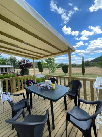 Mietunterkunft - Mobilheim 2 Schlafzimmer 4/6 Pers. Evo29 + Klimaanlage - Camping Le Sous-Bois Ardèche