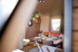 Mietunterkunft - Mh Nest 33 3 Schlafzimmer - Klimaanlage / Tv - Camping Le Sous-Bois Ardèche