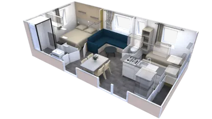 Casa Mobile Ib Ibie Loft Rapidhome 30M² + Aria Condizionata 2 Camere Da Letto