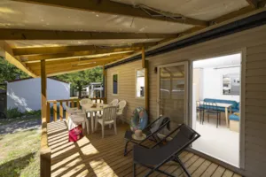 Locatif - Mobil home avec sanitaire 3 chambres - Camping Le Pont de Maisonneuve
