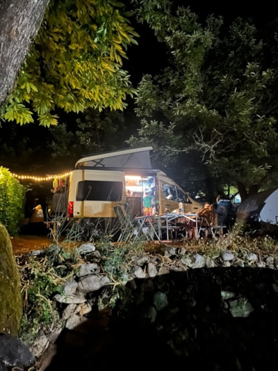 Comfortable pitches for caravans, vans and campervans